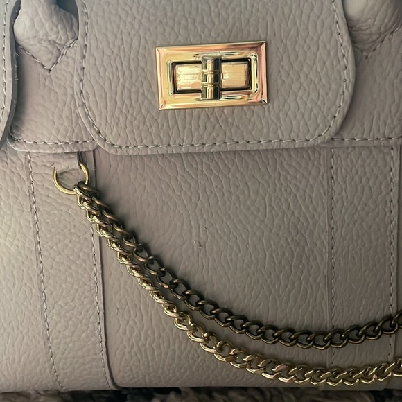 Large Gray Leather Massimo Castelli Tote Shoulder Purse Made in Florence Italy - Picture 2 of 14